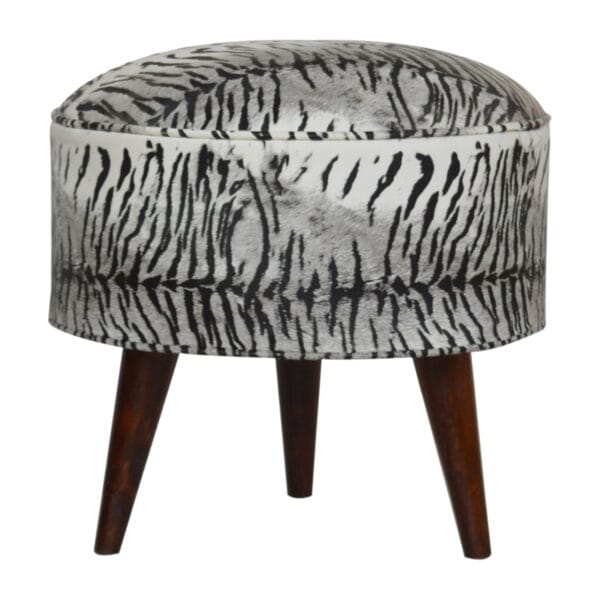 Zebra Print Footstool - Image 7