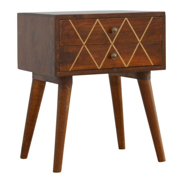 Geo Brass Inlay Bedside - Image 6