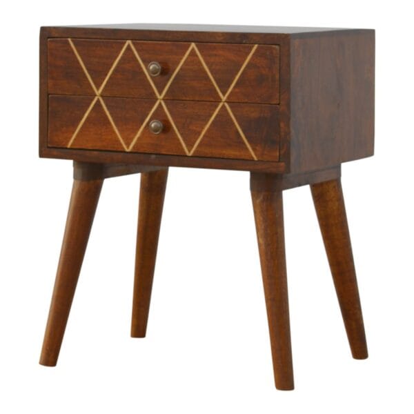 Geo Brass Inlay Bedside - Image 5