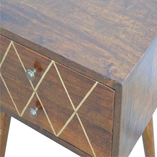 Geo Brass Inlay Bedside - Image 4