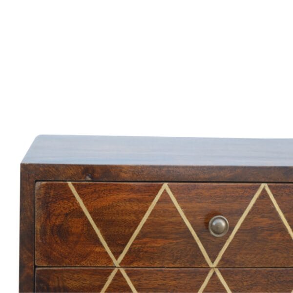 Geo Brass Inlay Bedside - Image 3
