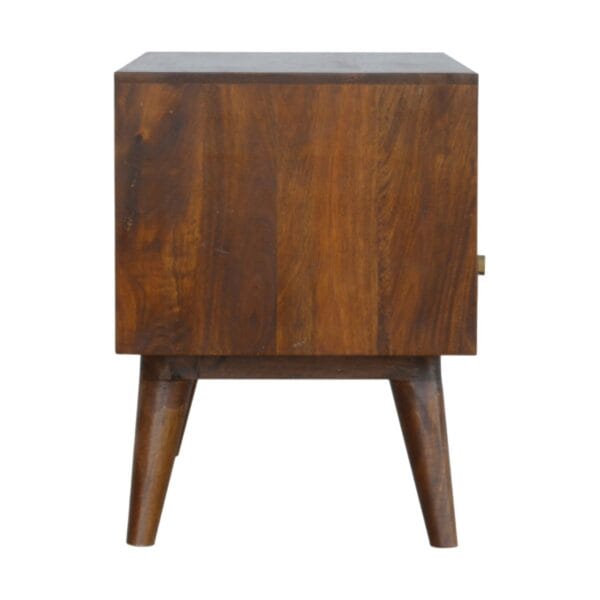 Chestnut Cube Carved TV Unit - Image 2